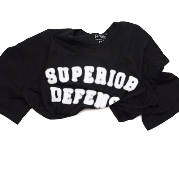 Superior Defense “Fuzzy Tank Logo” Tee (Black) – Size XL – Made in USA - Picture 1 of 5